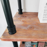 Anynice Industrial Bookshelves, Wood Pipe Bookshelf, 5 Shelf Rustic Display Storage Tall Standing Shelf Bookcase for Living Room, Kitchen, Office (Weathered Brown, 29.5" L x 11.8" W x 70" H) Anynice