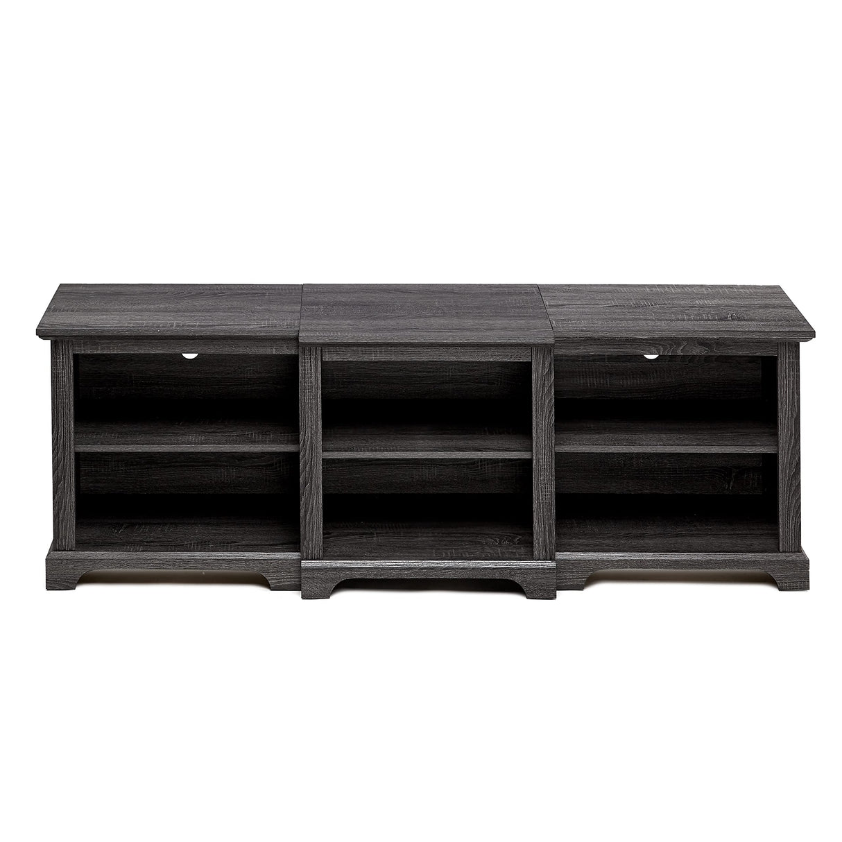 Rockpoint 70inch Modern TV Stand Storage Media Console Entertainment Center for TVs up to 80,Charcoal ROCKPOINT