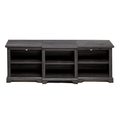 Rockpoint 70inch Modern TV Stand Storage Media Console Entertainment Center for TVs up to 80,Charcoal