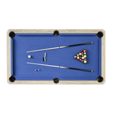 Hathaway Newport 7-ft Pool Table Combo Set with Benches - Rustic Grey with Blue Felt Hathaway