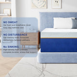 10 Inch Queen Memory Foam Mattress, Cooling Gel Infused Medium Firm Support Mattress for Kids and Adults, Breathable Pressure Relief, Fiberglass Free, 75''L x 54''W, Blue Generic