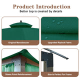 SCOCANOPY Replacement Cover for 10X12 Ft Eagle Brooke Soft Top Gazebo Model A101007600, A101007603, A101007604,(Forest Green) SCOCANOPY