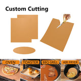 UBeesize 2 Pack Thickened Copper Oven Liners for Bottom of Oven BPA & PFOA Free, Reusable 16x24 Inch Heavy Duty Non Stick Teflon Oven Mats, Fit Electric Gas Toaster Convection Microwave Ovens Grills UBeesize