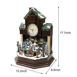 MOMENTS IN TIME 17.1" H Christmas Decor Cuckoo Clock with Christmas Village Scene, with LED Lights, Christmas Music, and Animation - Power Adapter (Included) MOMENTS IN TIME