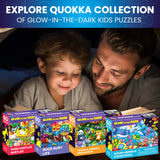 QUOKKA 4x60 Piece Puzzles for Kids Ages 4-6 – Glow-in-The-Dark Puzzles for Kids 4-8 I Farm Bugs Tropical & Ocean Animals I Fun Educational Toddler Puzzles for Boys & Girls – Educational Game Toys Gift QUOKKA