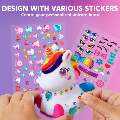 Klever Kits DIY Night Light- Paint Your Own Unicorn Lamp- Arts & Crafts Kit School Activities Art Supplies Painting Kits, Birthday Gifts for Girls Boys Aged 6+ Klever Kits