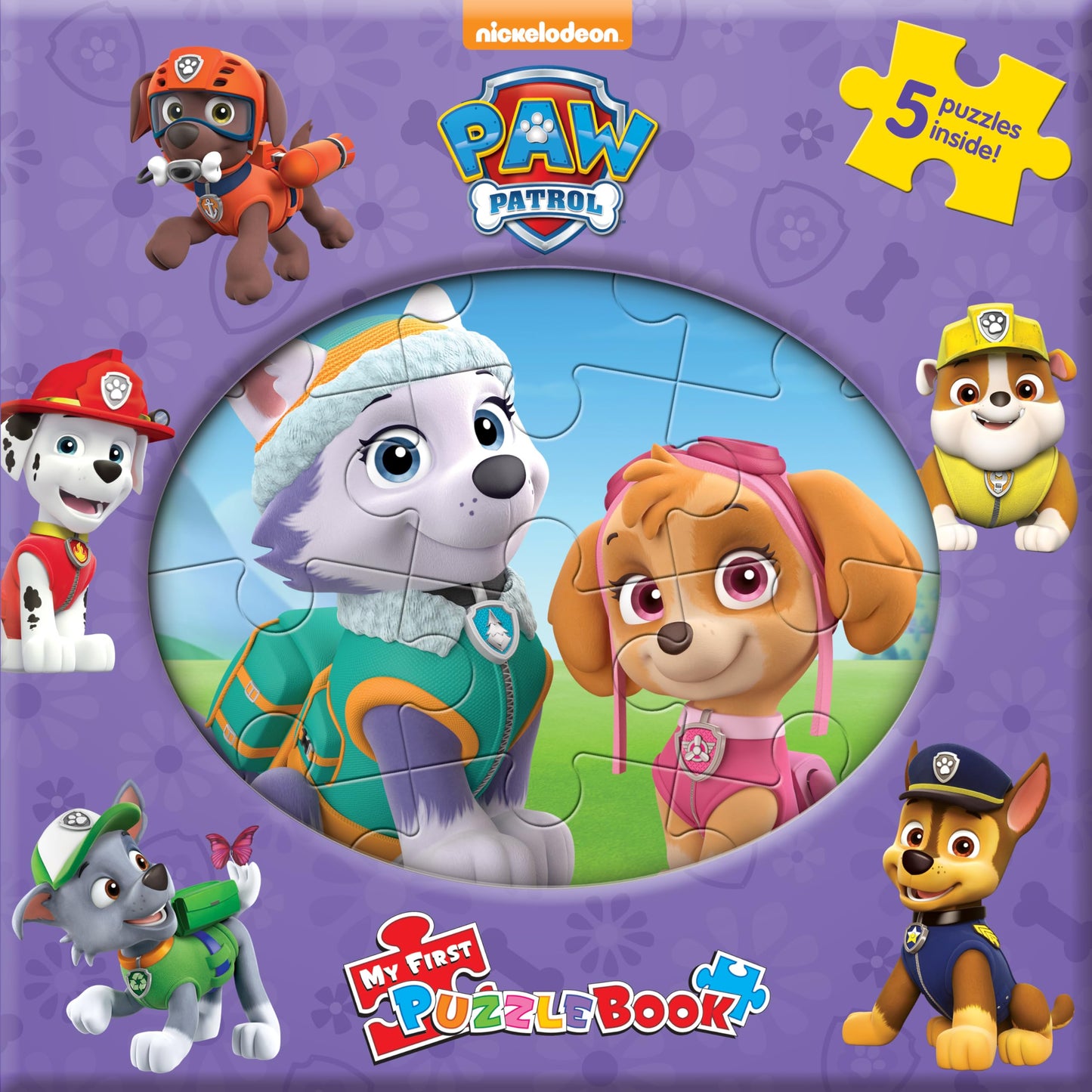 Paw Patrol My First Puzzle Book - Jigsaw Puzzles for kids, 10-page board book, 5 puzzles to enjoy