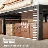 HOOBRO Queen Bed Frame with Smart LED Lights and Integrated Charging Station HOOBRO