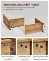 VASAGLE Buffet Storage Cabinet, 15.7" D x 59" W x 31.5" H Credenza Sideboard Table, Kitchen Cupboard with Adjustable Shelves for Living Room, Dining Room, Entryway, Rustic Walnut ULSC381T41 VASAGLE