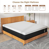 JEEKEA 12 inch Queen Mattress in a Box - 12 Inch Memory Foam Mattress Queen Size - Hybrid Matress for Back Pain Relief - Medium Firm with Motion Isolation & Strong Edge Support JEEKEA