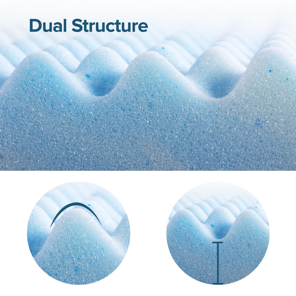 ZINUS 2 Inch Swirl Gel Cooling Memory Foam Mattress Topper, Smaller, More Convenient WonderBox Packaging, Cooling, Airflow Design, CertiPUR-US Certified, King Zinus