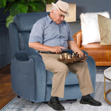 cinkehome Small Power Lift Recliner for Elderly, Lift Chair Recliners, Electric Recliner Chairs for Seniors, Remote Control, Adjustable, Side Pocket (Navy Blue) cinkehome