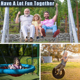 Gelury Hanging Swing Chain 25.6In, 2 Pack Heavy Duty 1000LB Capacity, Hammock Extender Kit With 4 Carabiners for Punching Bags, Swing Chairs (2Pack, Black) Gelury