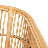 SAFAVIEH Home Collection Olivia Rattan Cushion Accent Chair, Natural/White Safavieh