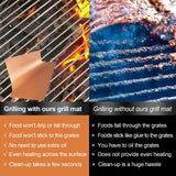 UBeesize Copper Grill Mats for Outdoor Grill, Set of 6 Heavy Duty Grill Mats, Non Stick BBQ Grill Mats & Baking Mats, Resuable and Easy to Clean, Works on Gas Charcoal and Electric BBQ-15.75 x 13 Inch UBeesize