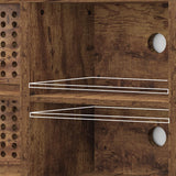 LVB TV Stand for 75 Inch TV, Industrial Wood and Metal Entertainment Center with Storage Shelf, Modern Television Media Console Table with Cabinet for Living Room Bedroom, Rustic Brown, 63in LVB