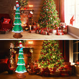 SHDEJTG 13ft Christmas Inflatable Outdoor Decoration Standing Christmas Tree Snowman Inflatable Patio Decoration with Built-in LED Lights for Christmas Holiday Party, Patio, Lawn Decoration SHDEJTG