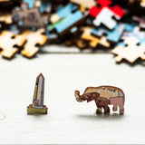 Terra Puzzles Washington DC Illustrated Map Wooden Jigsaw Puzzle - 152 Pieces | Educational Fun for Children & Adults Featuring Famous Landmarks Wood Puzzle Terra Puzzles