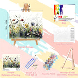 Flower Paint by Numbers for Adults with Framed Canvas-with Wooden Easel,Paint by Number on Canvas Flowers,DIY Acrylic Oil Painting Kits with Brushes Nice Gift Box for Home Wall Decor(16x20inch) xackcme