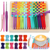 Aeelike Weaving Loom Kit for Kids, Potholder Wood Loom Kits Including 192 PCS Colorful Craft Loops Detailed Instructions for Girls Boys Ages 5-12 Activity, Durable-Perfect Kids Gift-Happy Time Aeelike