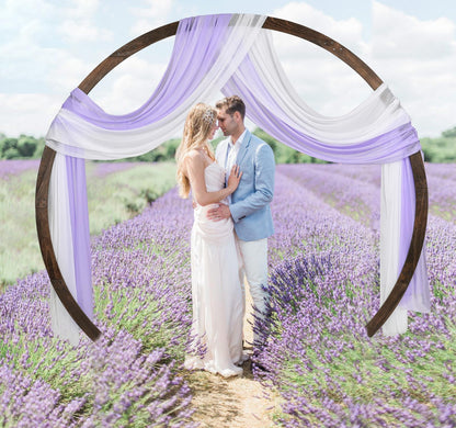 DearHouse Wooden Wedding Arch, 7.9FT Round Wood Arch Arches Backdrop Stand for Wedding Ceremony Birthday Party Bridal Shower Anniversary Candy Tables Decoration(6.9ftx7.9ft) - WoodArtSupply