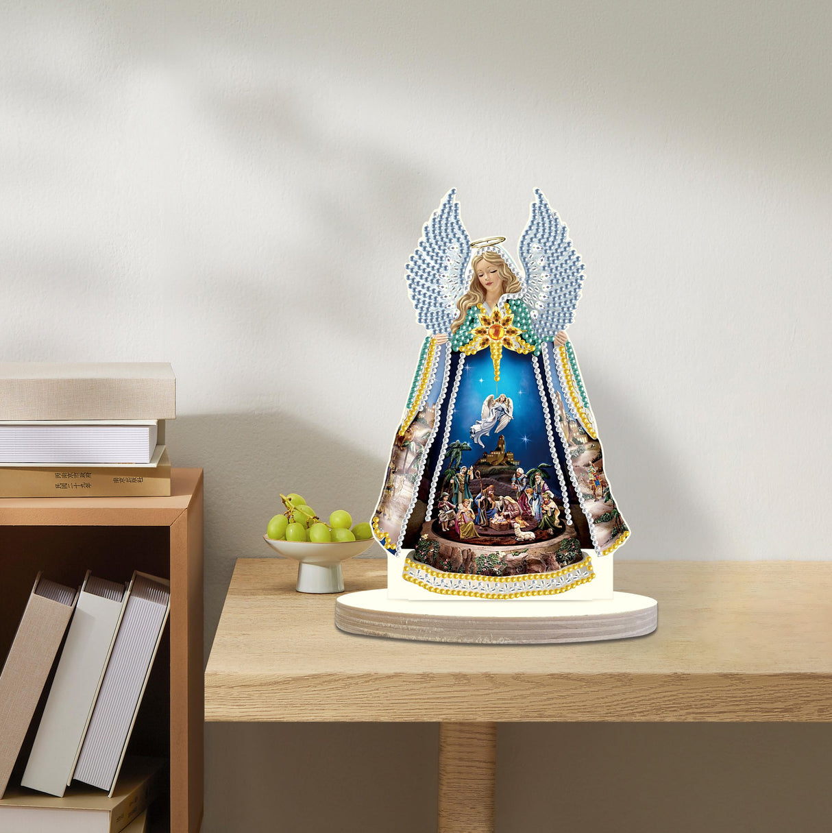 Diamond Art Kits Christmas Angel Nativity Scene – DIY Tabletop Diamond Painting Decoration with Holy Family, Desktop Ornament for Adults, Special Gem Mosaic Craft Kit, Religious Holiday Home Decor antor