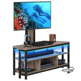 YITAHOME TV Stand with Mount for 70/65/55 inch TV, Entertainment Center with Storage & Power Outlet, Led TV Stand with Height Adjustable Mount, TV Console Cabinet for Living Room, Grey YITAHOME