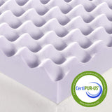 Best Price Mattress 3 Inch Egg Crate Memory Foam Mattress Topper with Soothing Lavender Infusion, CertiPUR-US Certified, Dorm Essentials, King Best Price Mattress