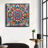 GXGLLPZBY Diamond Art Kits for Beginners,Mandala Diamond Painting Kits for Adult, 5D DIY Flower Full Drill Paint by Diamonds Dot Gem Art Painting Kits,for Home Wall Decor 13.8X13.8inch GXGLLPZBY