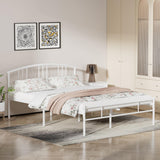 VECELO 14 inch Queen Bed Frame White Beds Metal Platform Mattress Foundation with headboard Footboard Steel Slat Support/No Box Spring Needed/Easy Assembly VECELO