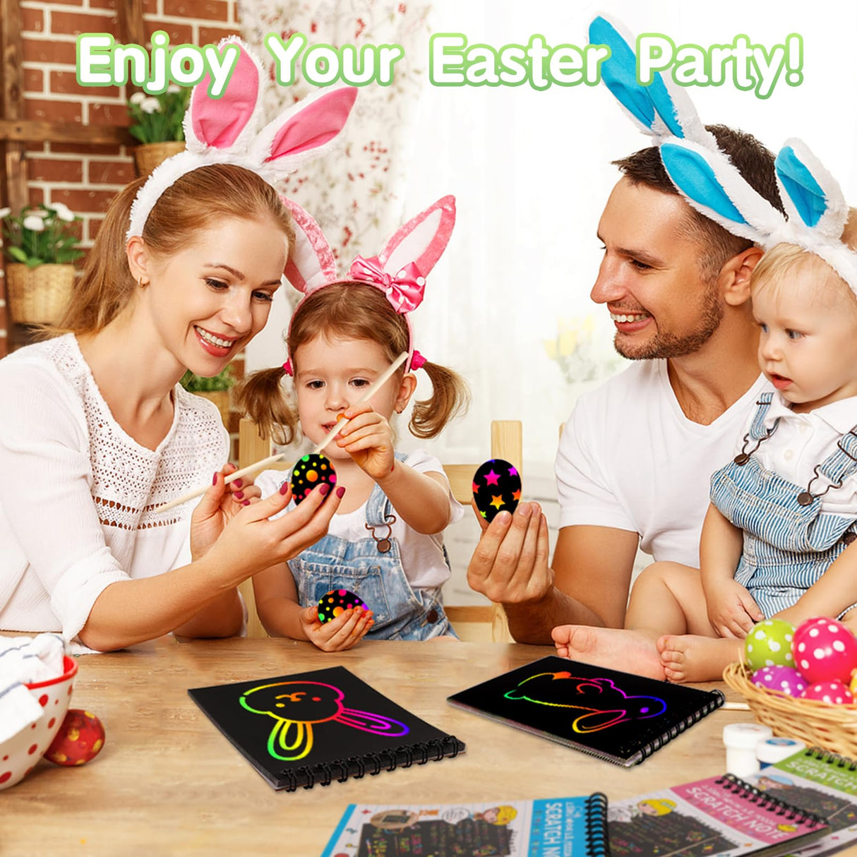 YSCare 24 Pack Scratch Arts and Crafts Notebooks, Rainbow Scratch Arts Paper, Stuffers Essentials Gifts for Kids Ages 4-8 Birthday Party Favors Stocking Stuffers YSCare