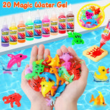 Magic Water Elf Toy Kit, Aqua Fairy Water Gel Kit for Kids with 20 Magic Gel &16 Shape Molds-DIY Elf Kits Make Your Own Water Pets Arts and Crafts for Kids 4-6 7 8 9 10 Year Old Boy Girl Gifts Basytodio