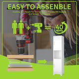 UNICOLY 75" Tall Kitchen Pantry Storage Cabinet, Pantry Cabinet with Doors and Shelves, Microwave Stand, for Laundry, Living Room, Bathroom, Dinning Room, Assembly Required, White UNICOLY