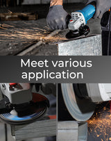 DongCheng Angle Grinder 4-1/2 inch 6.7-Amp Paddle Switch Cut off Tool 11800RPM Electric Grinder Power Tools with Cutting & Grinding Wheels, Flap Discs, Auxiliary Handle for Metal & Rust Removal Dong Cheng