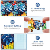 500 Piece Puzzle for Adults-Succulent Plant Puzzle| Recycled Cardboard Jigsaw Puzzles 500 Pieces | Challenging Family Activity Great Gift Idea for Family Friends | Difficult Puzzles Size 20.5X 15 in Edsjegn