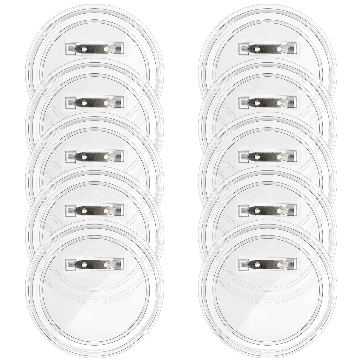 10 Pcs Blank Button Pins 2.9 inch DIY Button Pins Make Your Own Buttons Custom Button Pins with Pins Clear Picture Buttons Badges Kit for Crafts Children's Paper Craft Activities Bremorou