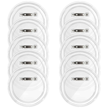 10 Pcs Blank Button Pins 2.9 inch DIY Button Pins Make Your Own Buttons Custom Button Pins with Pins Clear Picture Buttons Badges Kit for Crafts Children's Paper Craft Activities Bremorou