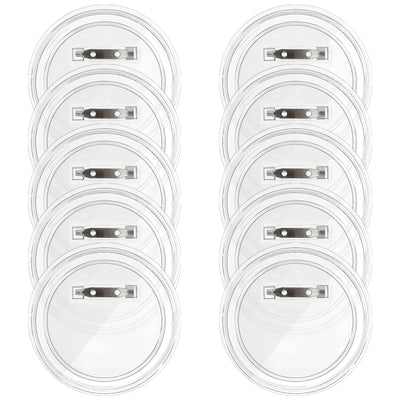 10 Pcs Blank Button Pins 2.9 inch DIY Button Pins Make Your Own Buttons Custom Button Pins with Pins Clear Picture Buttons Badges Kit for Crafts Children's Paper Craft Activities