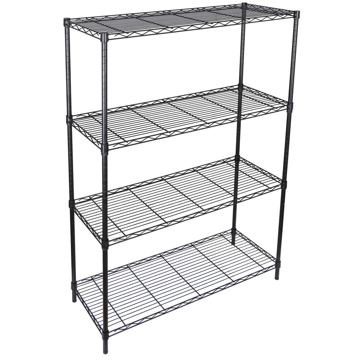 ZENY 4-Shelf Adjustable, Heavy Duty Storage Shelving Unit, Steel Organizer Wire Rack, Storage Rack with Leveling Feet for Kitchen Office Garage ZENY