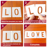 2 Pack - 2 Inch Letter Stencils Set, 72 Reusable Stencils for Painting On Wood, Metal, Walls, Fabric, Rocks with Interlocking, Perfect for Banners, Sign Making & DIY Art (2 inch) Vomulato