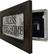 Bellewood Designs Bless This Home And All Who Enter Decorative Wall-Mounted Secure Hidden Gun Cabinet Bellewood Designs
