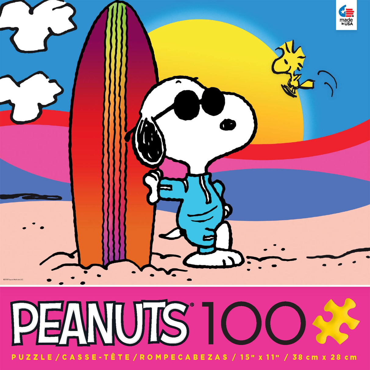 Ceaco - Peanuts - Malibu - 100 Piece Jigsaw Puzzle , 5" Ceaco