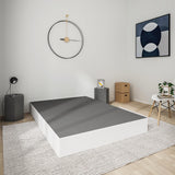 Qingzhou Box Spring for Queen Bed Bases, 9 Inch High Metal Queen Box Spring Only, Heavy Duty Mattress Foundation with Fabric Cover, Easy Assembly, Quiet Noise Free, Non Slip, Black Qingzhou