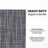 LEXMORE Placemats Set of 8 Vinyl/Plastic Woven Place Mats for Kitchen Table Indoor/Outdoor Washable Placemat Wipeable Dining Table Mats(Dark Gray) LEXMORE