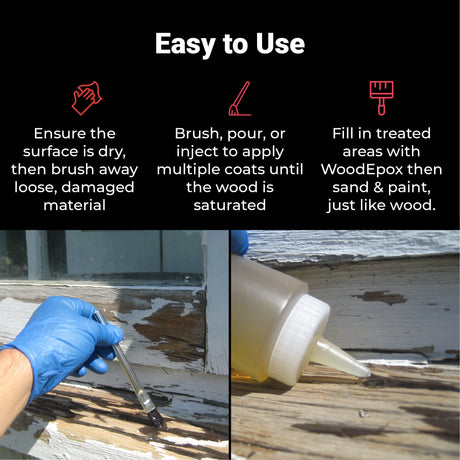 Abatron LiquidWood 2 Pint Kit – 2-Part Structural Epoxy Wood Hardener and Consolidant Resin. Abatron