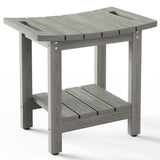 oridom HIPS Shower Benches for Inside Shower, Shower Stool with Space-Efficient Storage Shelf, Waterproof Shower Chair Seat for Spa Bathroom(Light Gray) oridom