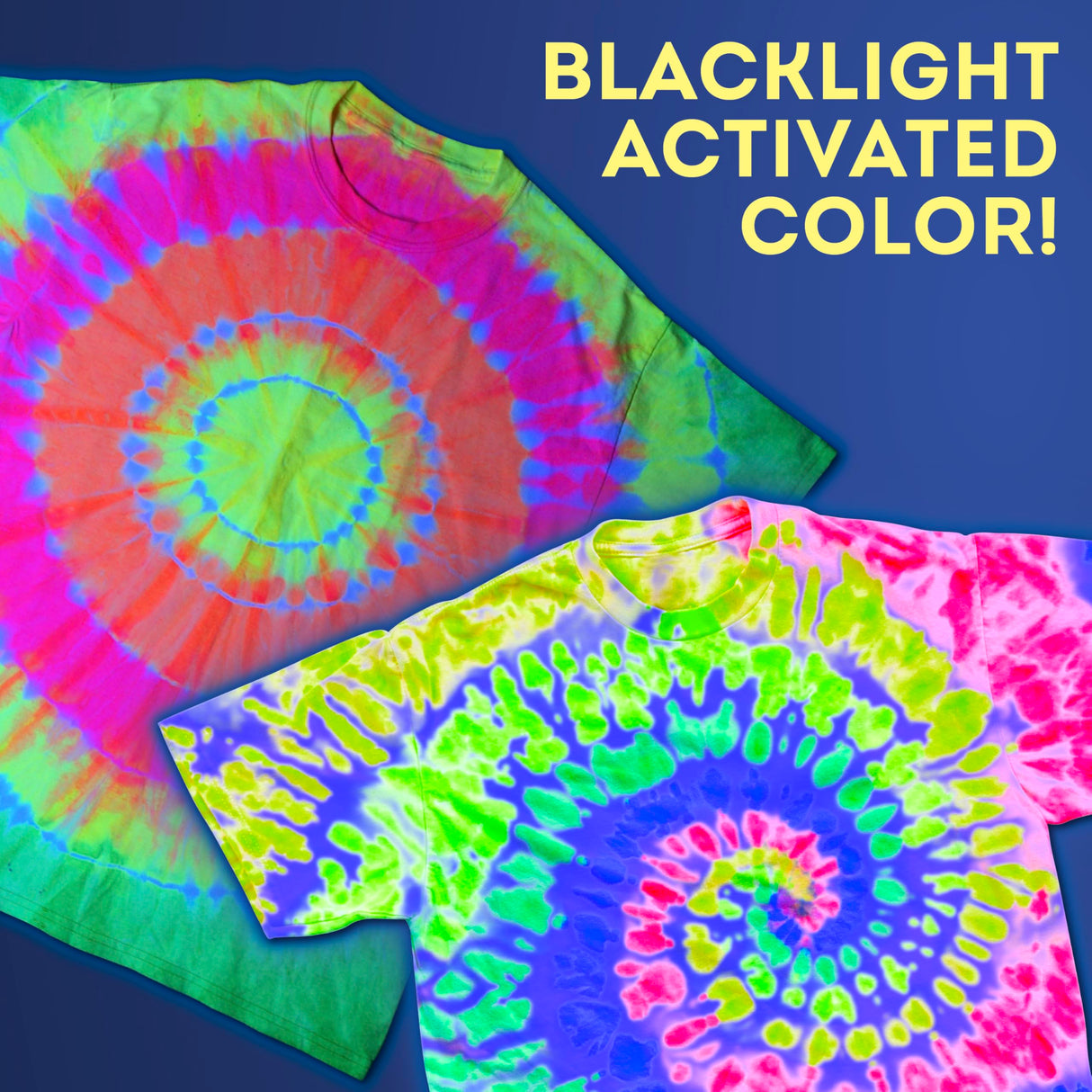 Tulip Neon Tie-Dye Kit, Blacklight Reactive, Easy Application & Techniques, No Mixing, Just Shake & Apply Fabric Dye, Neon Craft Party Activity, 6-Color Kit, 31 pcs Tulip