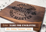 Personalized Grill Wood Cutting Board Handmade in USA – Best Serves as Chopping board, Charcuterie board, Cheese board – Unique Wooden Grilling Gift Viva Workshop