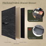 DurayLoly Dresser for Bedroom with Charging Station and LED and 10 Fabric Drawers, Sturdy Bedroom Dresser for Storage, Closet, Hallway (Black) DurayLoly