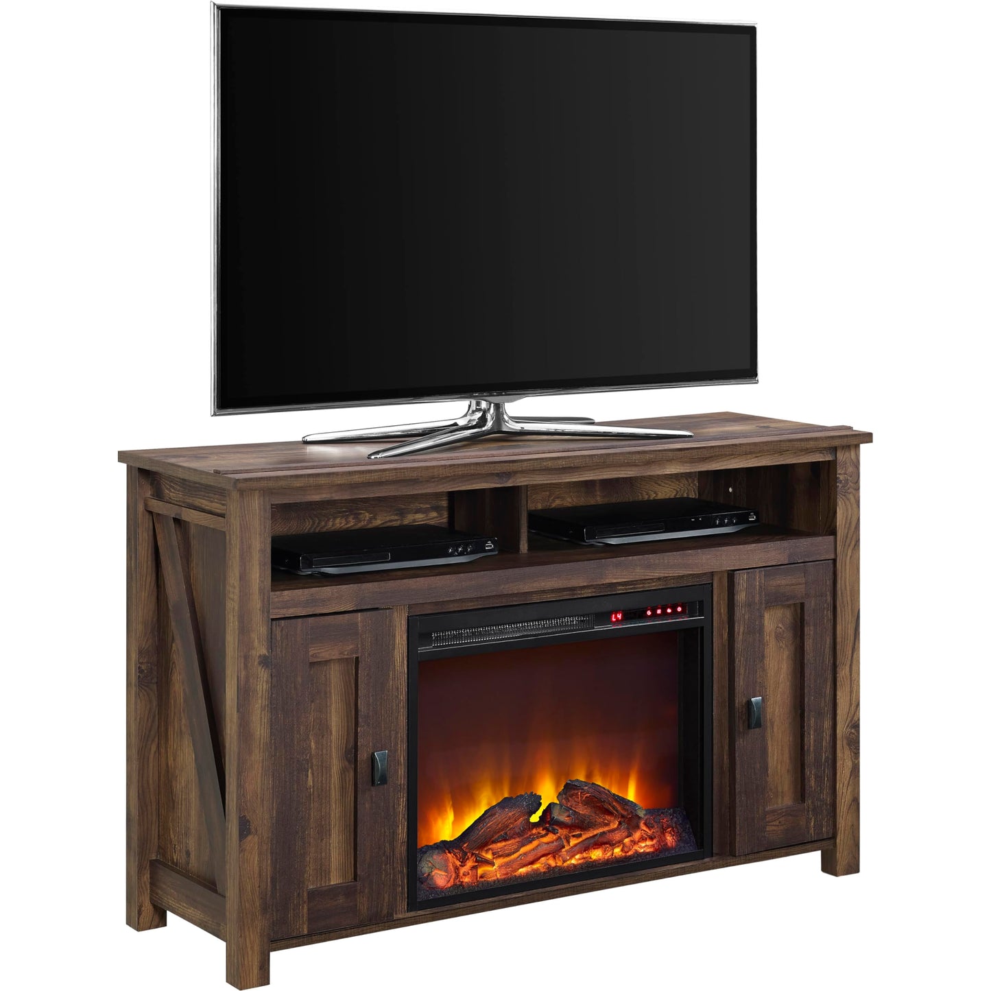 Ameriwood Home Farmington Electric Fireplace Console for TVs up to 50", Rustic